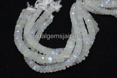 White Rainbow Far Faceted Roundelle Beads